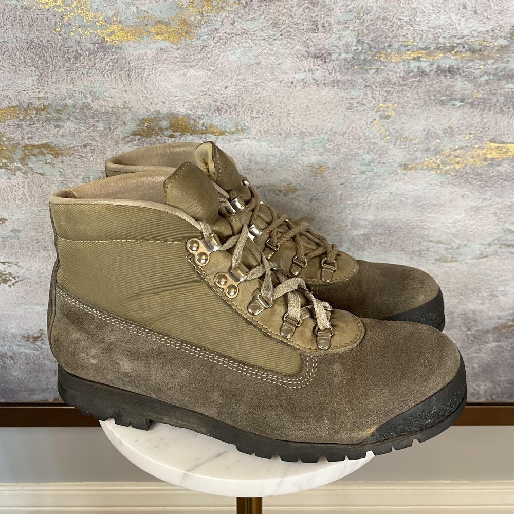 Vintage Merrell Combat Boots Mens Size 9.5 N Brown Suede Vibram Hiking Italy